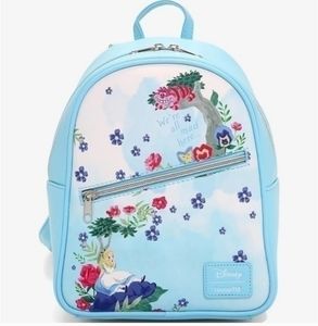 Loungefly Alice in Wonderland Disney Blue Mini Backpack